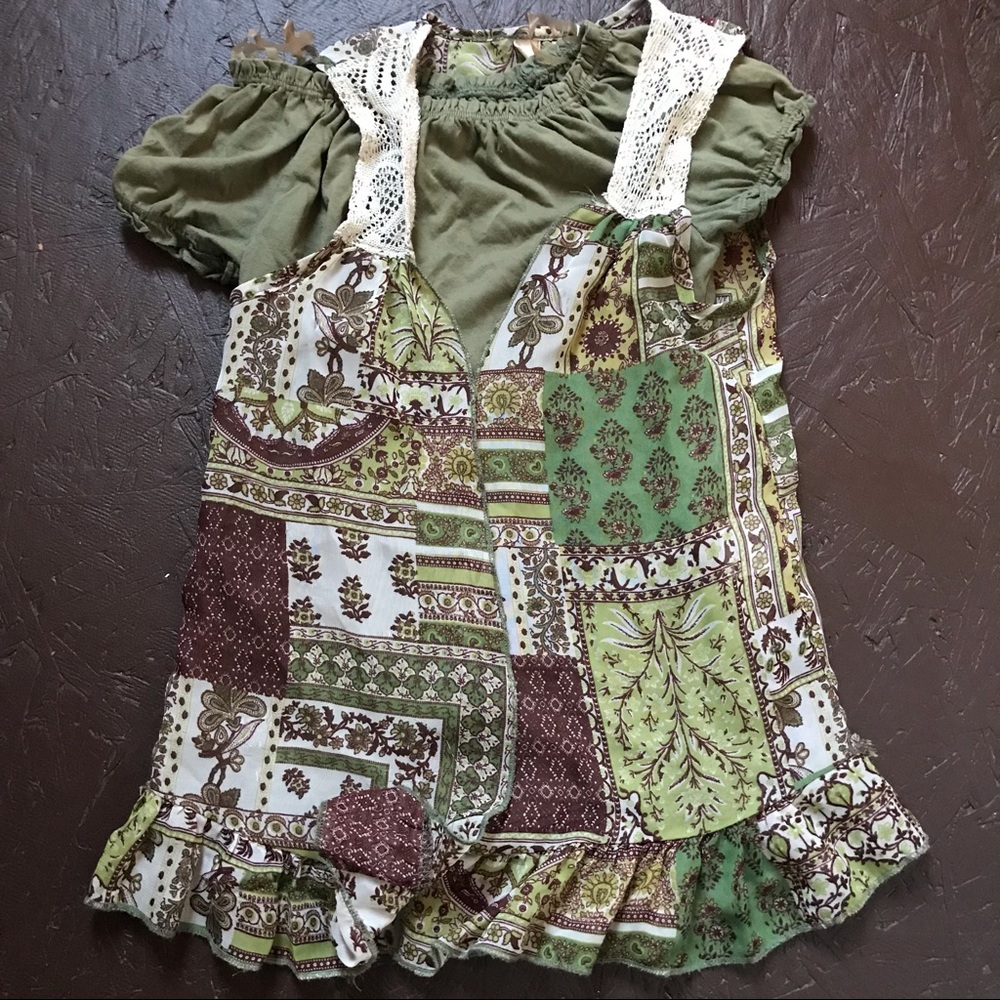 GIRLS KIDS ROUTE 66 SHIRT TOP W/ MATCHING VEST 7-8